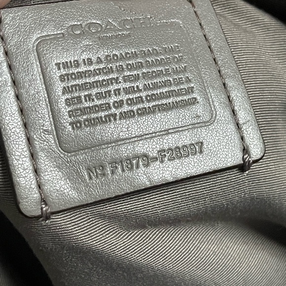 Coach Lexy Grey Triple Compartment Leather  Shoulder Bag Purse - Picture 10 of 14